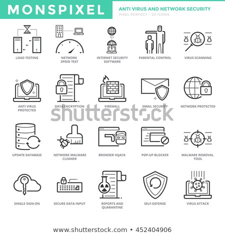 Stok fotoğraf: Flat Line Icons Vector Collection Of Self Defense