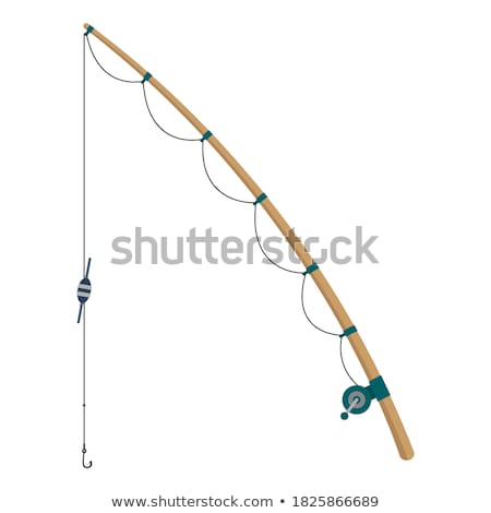 Сток-фото: Cartoon Fisherman With A Fishing Rod