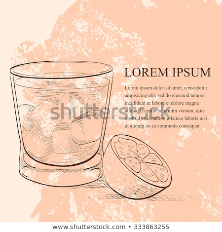 ストックフォト: Old Fashioned Cocktail Scetch