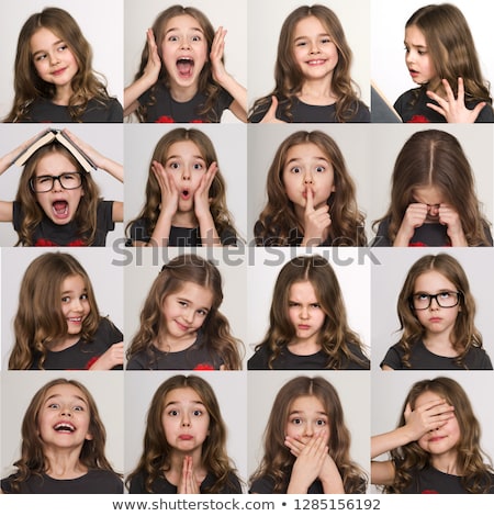 Foto d'archivio: Little Girl With Different Faces