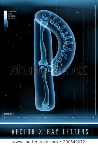 Stockfoto: Transparent X Ray Letter P 3d