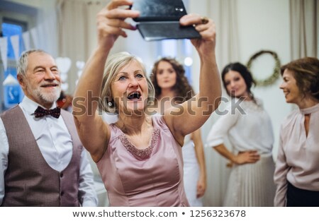 Foto stock: Multigenerational Family Wedding Party