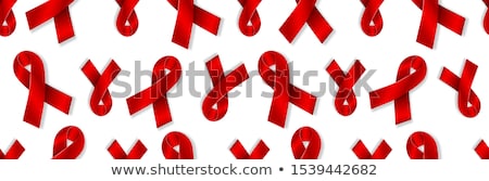 Foto stock: World Aids Day Symbol 1 December Realistic Red Ribbon Symbol Medical Design Vector Illustration