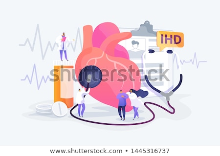 ストックフォト: Ischemic Heart Disease Concept Vector Illustration