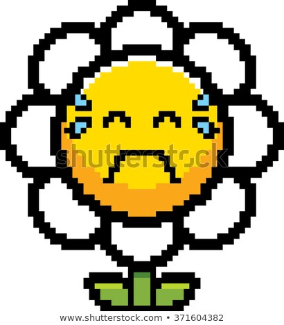 Imagine de stoc: Crying 8 Bit Cartoon Flower