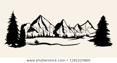 Foto stock: Trees And Mountains