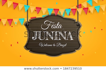 Foto stock: Brazil June Festival Festa Junina Banner Design