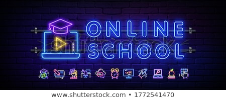 Stockfoto: Back To School Neon Banner Design