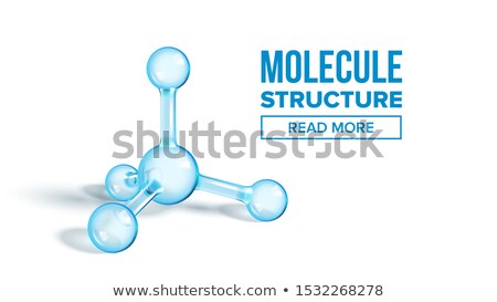 Stok fotoğraf: Ammonia Molecule Structure Landing Page Vector