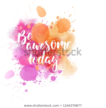 Foto stock: Be Awesome Today - Inspirational Lettering Design