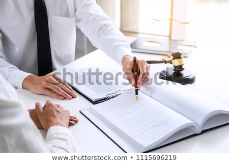 Businesspeople Or Lawyer Having Team Meeting Discussing Agreemen Stock foto © Freedomz