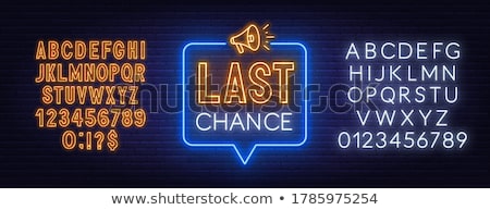Stock photo: Last Chance Neon Sign On Brick Wall Background