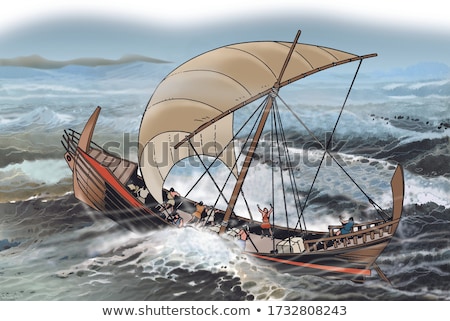 Stock fotó: Boat In Greek Mediterranean