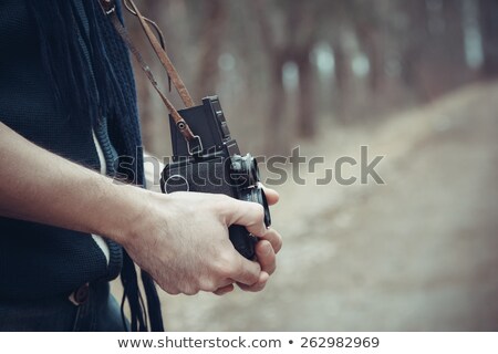 Stok fotoğraf: Boy And Old Camera