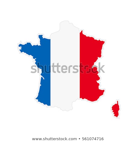ストックフォト: French Map With Flag