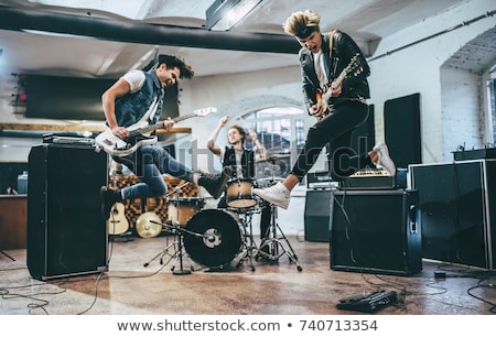 [[stock_photo]]: épétition · de · groupe · de · rock