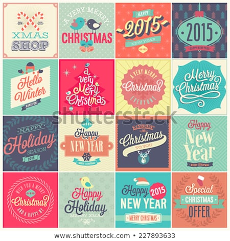 Stock photo: Vector 2015 Happy New Year Background In Typography Style