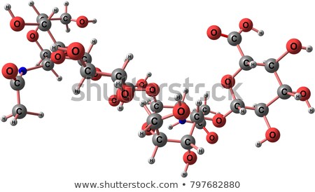 Foto stock: Chemical Formula Of Hyaluronic Acid On A White Background