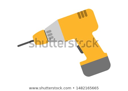 Stockfoto: Yellow Drill Flat Vector Icon