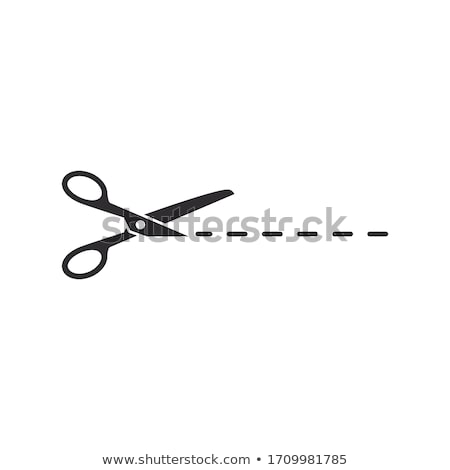 Stock fotó: Scissors Cut For Open