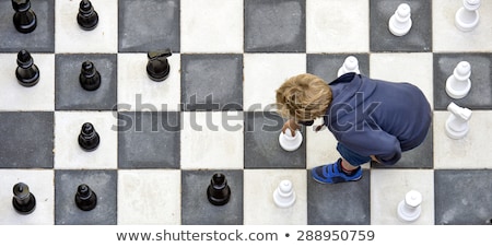 ストックフォト: Outdoor Chess Board From Above