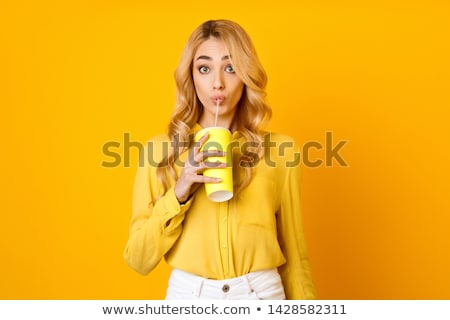 Stok fotoğraf: Beautiful Woman Holding Cocktail