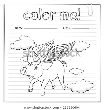 [[stock_photo]]: A Worksheet With A Flying Pig