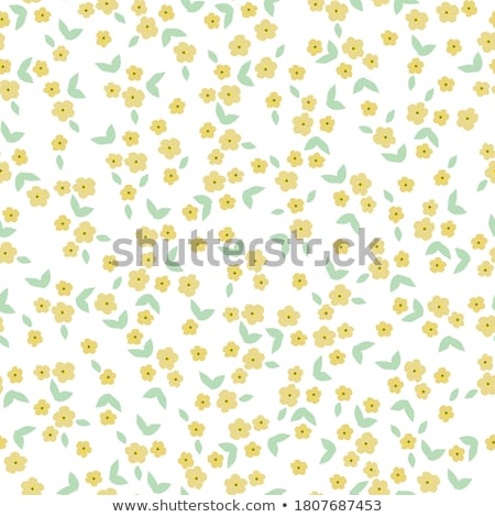 Foto d'archivio: Yellow Background With Simple Flower Pattern