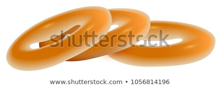 Imagine de stoc: Drying Baranka And Bagel Cheesecake Isolated On White Background Traditional Russian Food For Tea