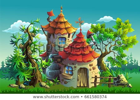 Stok fotoğraf: A Fairy Tale House In Forest