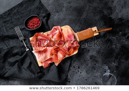 Stock photo: Spanish Jamon Prosciutto Crudo Ham Italian Salami