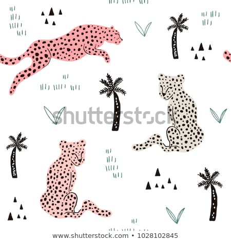 Zdjęcia stock: Cartoon Cute Hand Drawn African Seamless Pattern