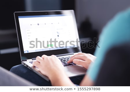 Сток-фото: Filling Digital Survey Form On Laptop