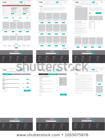 Сток-фото: Webpage Template With Ecommerce Cart Shopping
