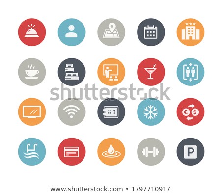 Hotel And Rentals Icons 1 Of 2 Classics Series Foto stock © Palsur