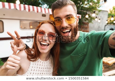 Stock fotó: Young Couple Camping