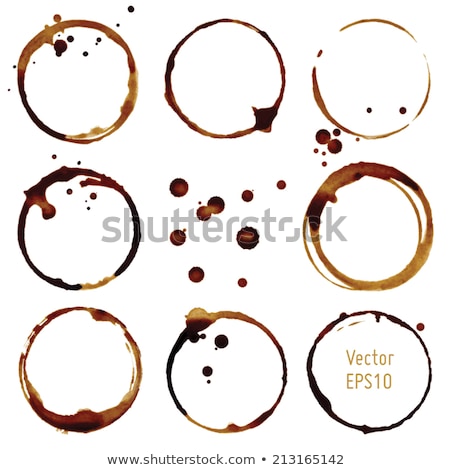 Foto stock: Spilled Coffee Cup Isolated On White Background