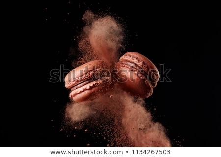 Stockfoto: Cookie Against A Black Background