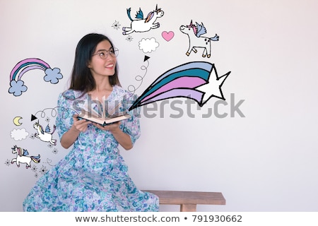 Imagine de stoc: Fantasy Fiction Woman On Unicorn