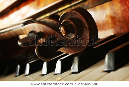 Foto stock: Vintage Musical Instrument Piano Keyboard