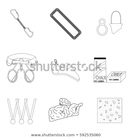 Stock foto: Flat Design Vector Illustration For Rock Climbing Magnesia