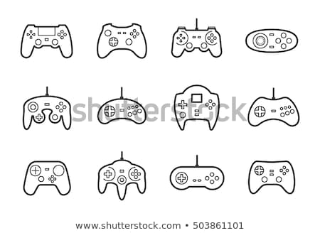 Foto stock: Video Game Controller Thin Line Icon