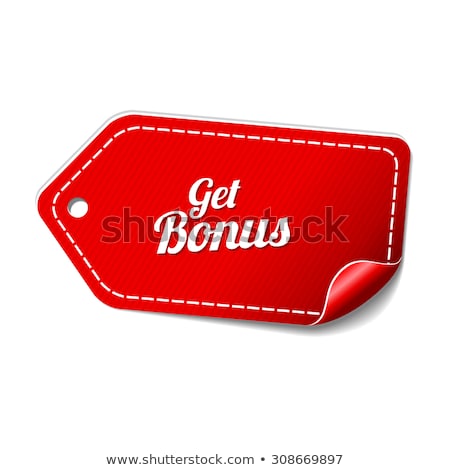 Stok fotoğraf: Get Bonus Red Vector Icon Design