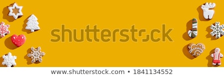 Stockfoto: Biscuits On Yellow Background