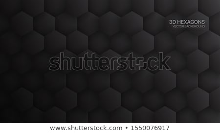 Stock photo: Abstract Hexagon Shapes Dark Background With Lights