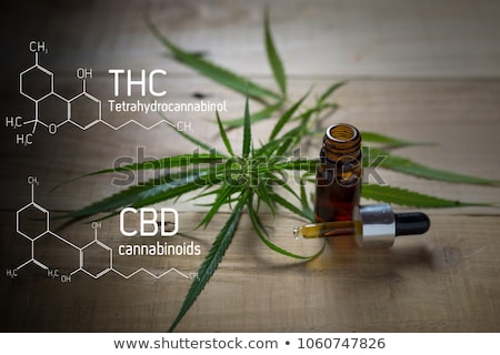 Stok fotoğraf: Medicinal Cannabis With Extract Oil In A Bottle