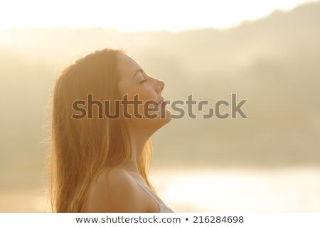 Stock photo: Close Up Smiling Beautiful Woman In Mountains