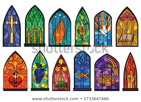 Stok fotoğraf: Stained Glass Christian Images