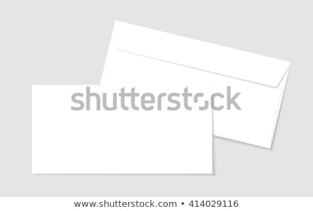 Foto stock: Two Blank White Envelopes