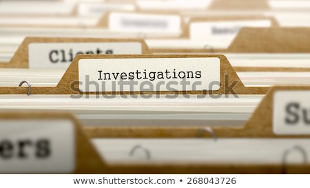 Stock fotó: Sort Index Card With Investigations 3d